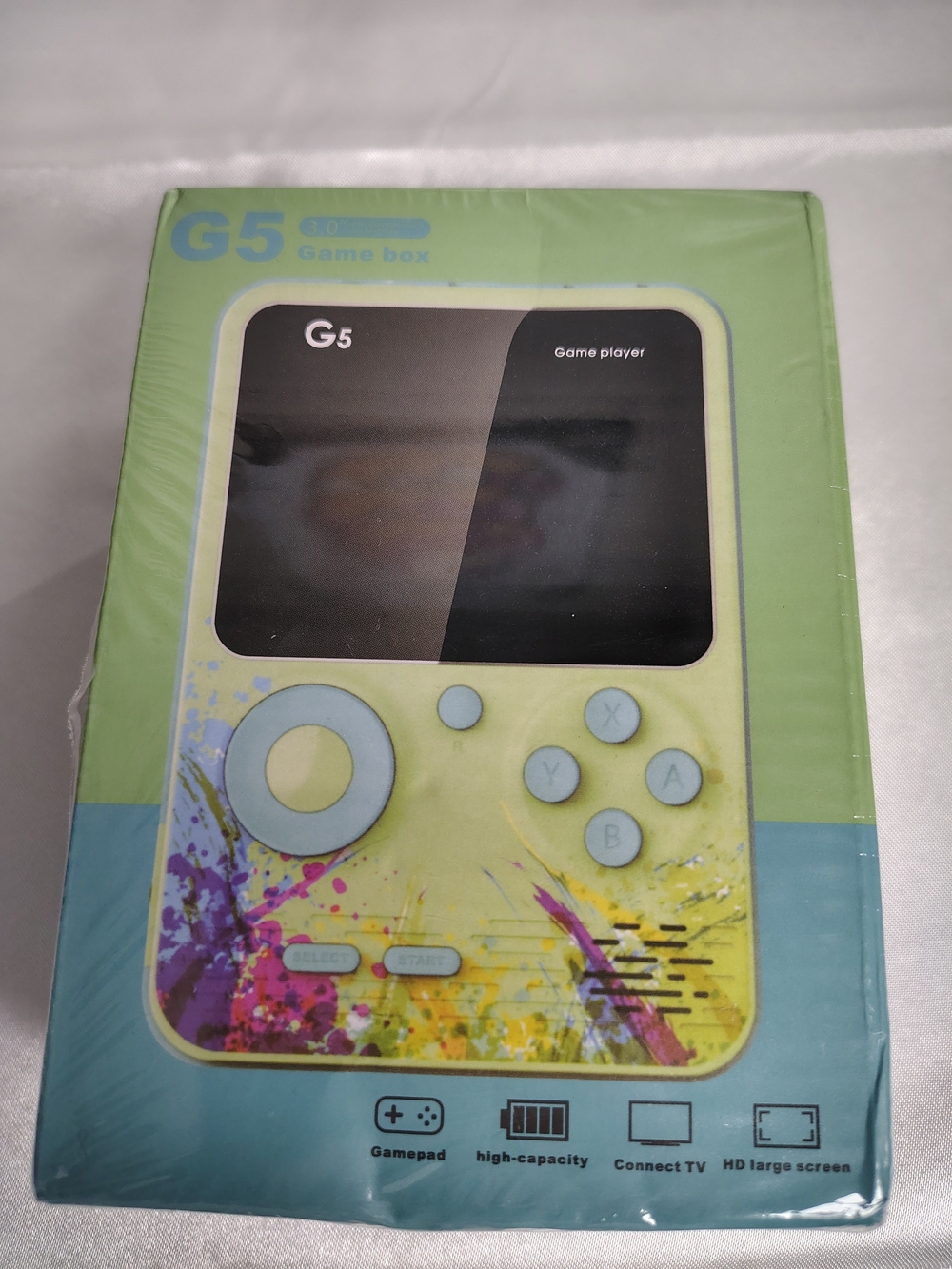 Handheld Game Console - Light Yellow and Light Blue